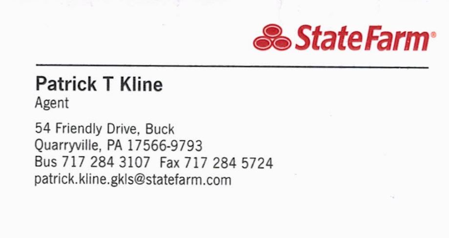 Patrick Kline business card