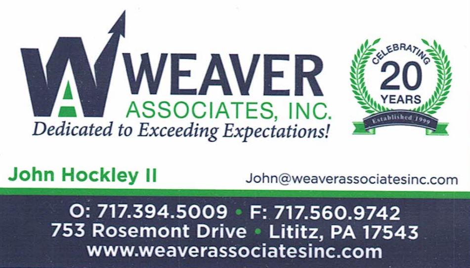 Weaver Associates business card