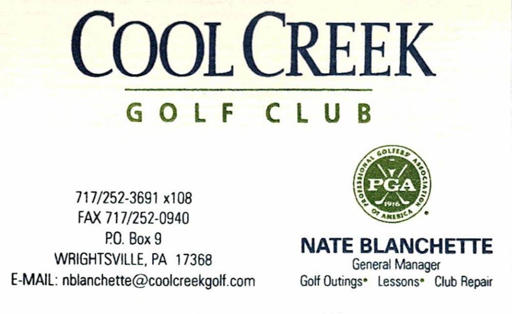 Cool Creek business card