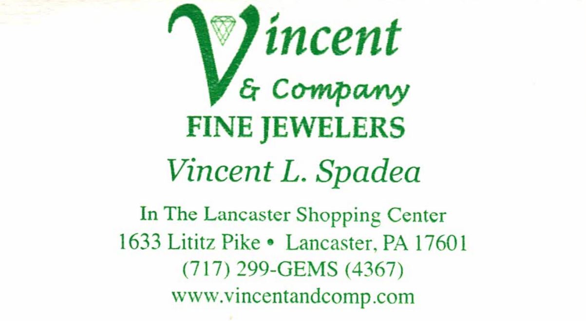 Vincent and company business card