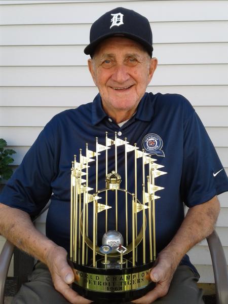 Don Wert with World Series trophy